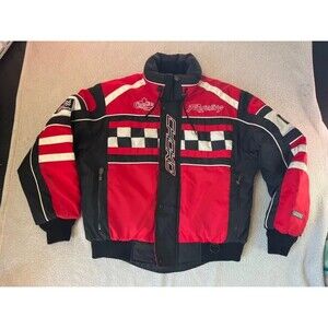 Vintage 90s Choko Black & Red Racing Jacket Mens Large